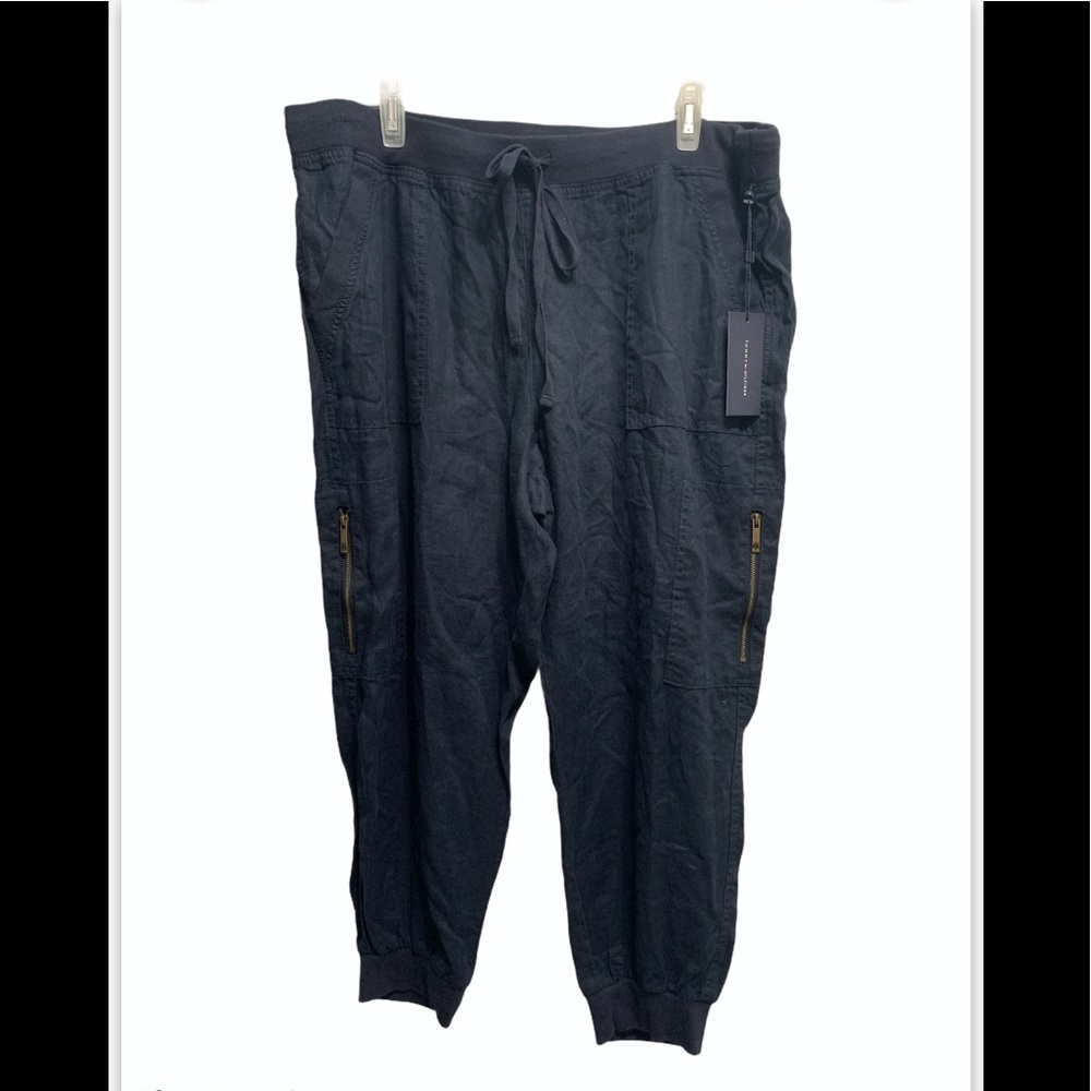 Tommy Hilfiger Navy Blue Dark Wash Linen Pants New with tag size XL
